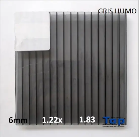 Imagen de POLI CEL 06 1.83X 1.22 GRIS HUMO MULTIWALL