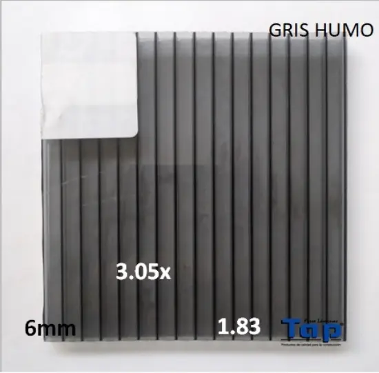 Imagen de POLI CEL 06 1.83X 3.05 GRIS HUMO MULTIWALL