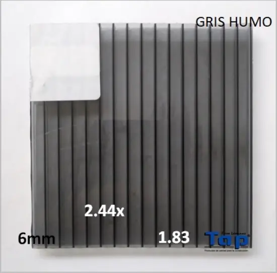 Imagen de POLI CEL 06 1.83X 2.44 GRIS HUMO MULTIWALL