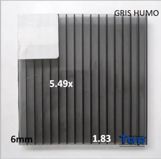 Imagen de POLI CEL 06 1.83X 5.49 GRIS HUMO MULTIWALL