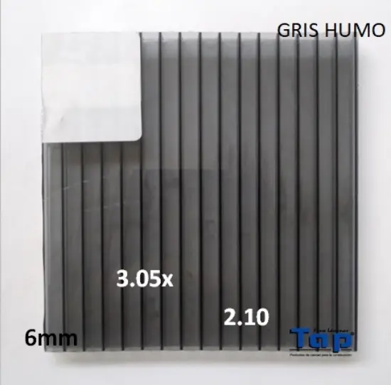 Imagen de POLI CEL 06 2.10X 3.05 GRIS HUMO MULTIWALL