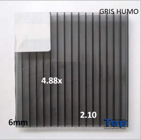 Imagen de POLI CEL 06 2.10X 4.88 GRIS HUMO MULTIWALL
