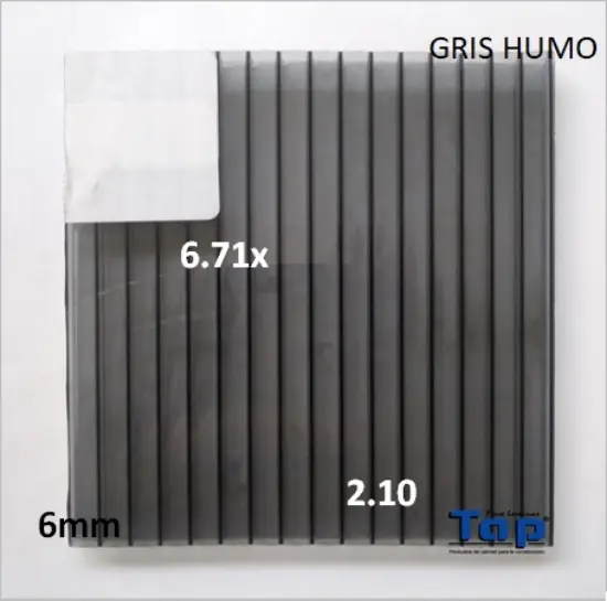 Imagen de POLI CEL 06 2.10X 6.71 GRIS HUMO MULTIWALL