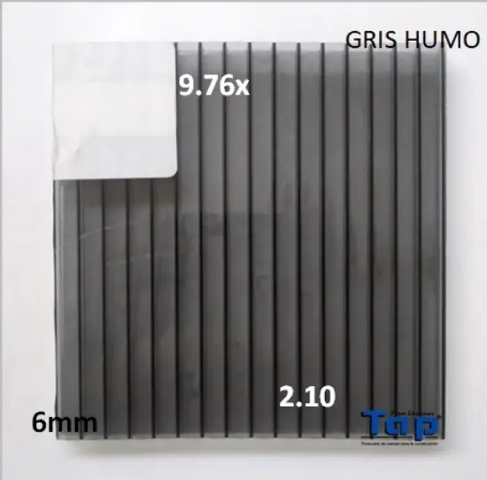 Imagen de POLI CEL 06 2.10X 9.76 GRIS HUMO MULTIWALL