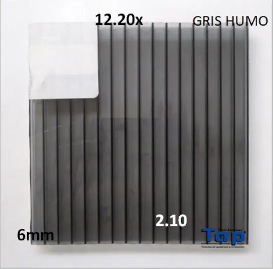 Imagen de POLI CEL 06 2.10X12.20 GRIS HUMO MULTIWALL