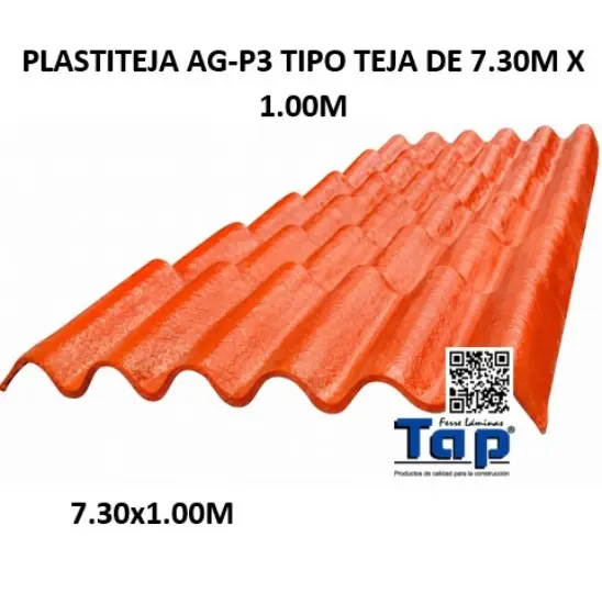 Imagen de PLASTITEJA AG-P3 TIPO TEJA DE  7.30M X 1.00M