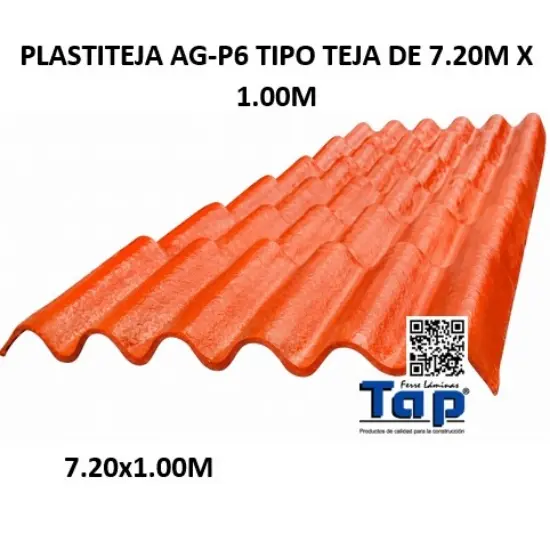 Imagen de PLASTITEJA AG-P6 TIPO TEJA DE  7.20M X 1.00M