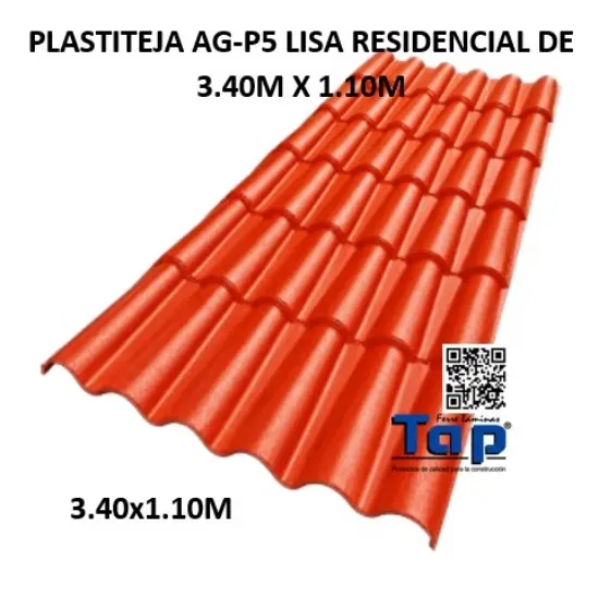 Imagen de PLASTITEJA AG-P5 LISA RESIDENCIAL DE  3.40M X 1.10M